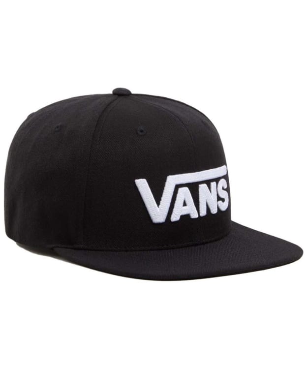 Men's Vans Drop V Logo Snapback Cap - Black / White