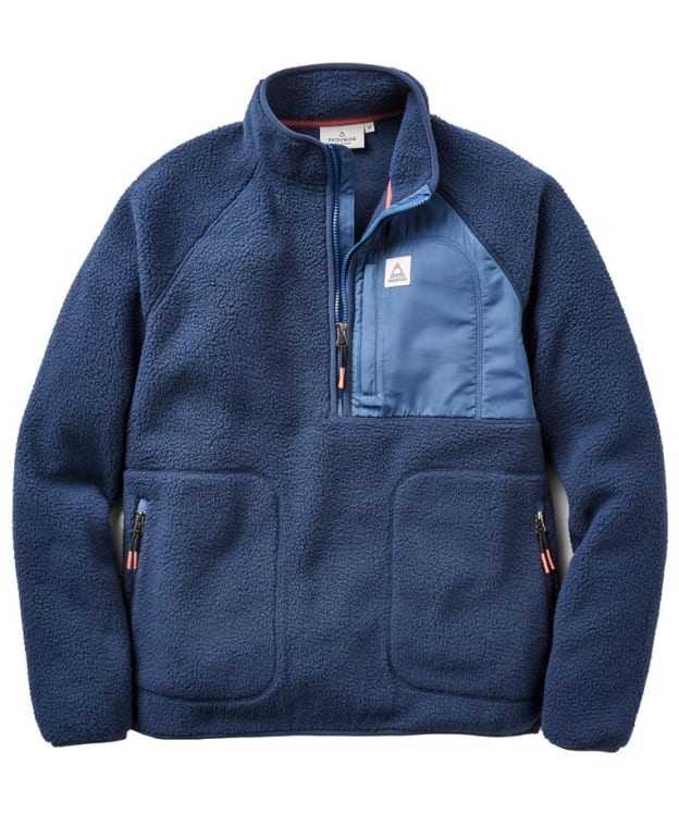 Men's Passenger Clothing Offgrid 2.0 1/2 Zip Recycled Sherpa Fleece - Rich Navy