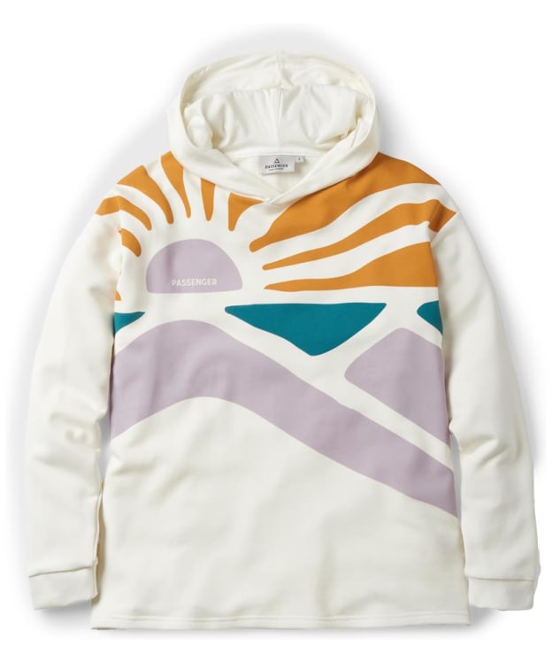 Women's Passenger Clothing Sunsets Organic Cotton Hoodie - Marshmallow