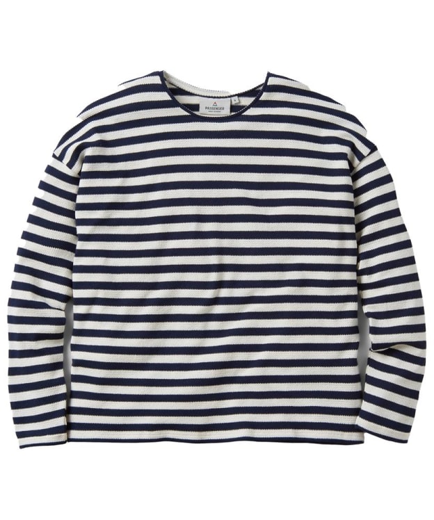 Women's Passenger Clothing Panorama Striped Long Sleeve T-Shirt - Deep Navy