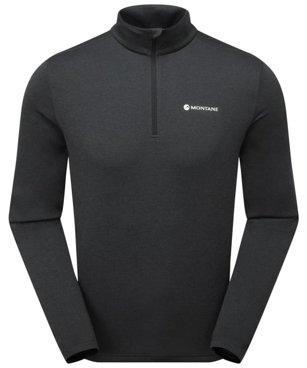 Men's Montane Dart Zip Neck Long Sleeve T-Shirt - Black