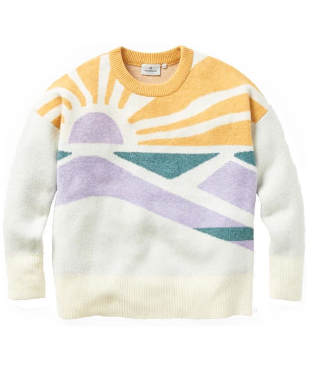 Women’s Passenger Clothing Sunsets Recycled Oversized Knitted Jumper - Marshmallow