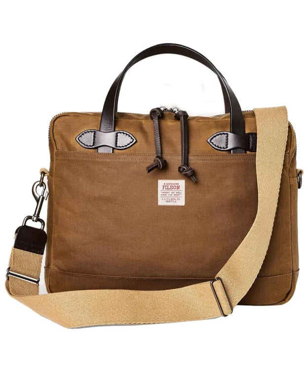 Filson Tin Cloth Compact Briefcase - Dark Tan