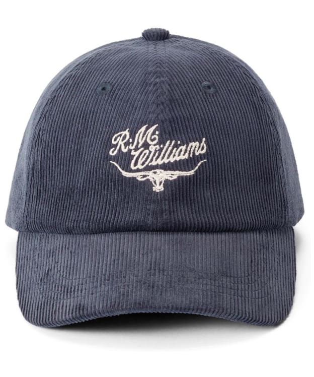 R.M. Williams Script Longhorn Corduroy Cap - Slate