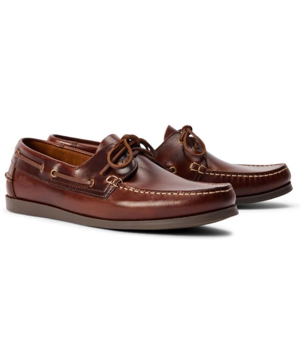 Men's R.M. Williams Islet Moccasin Boat Shoe - Mid Brown