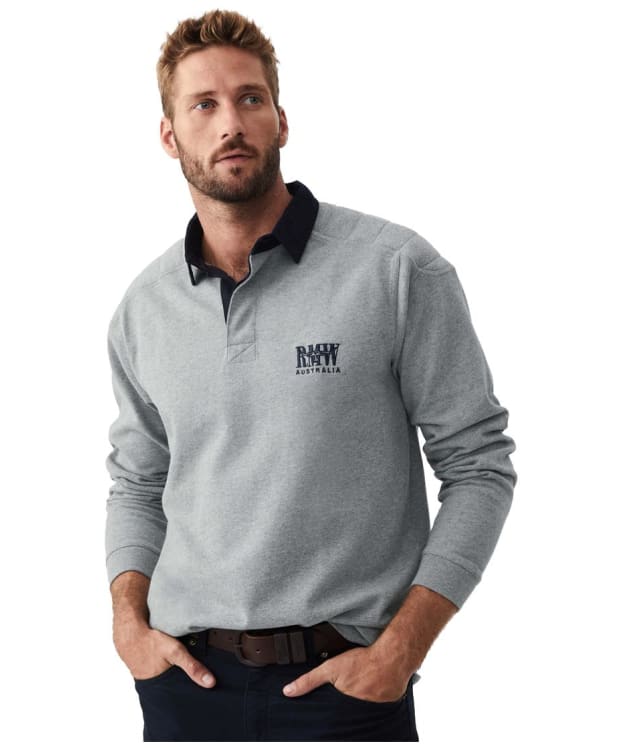 Men's R.M. Williams Classic Rugby Shirt - Grey / Navy