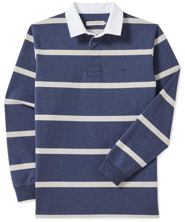 Men's R.M. Williams Tweedale Rugby Shirt - Blue / Grey Marl