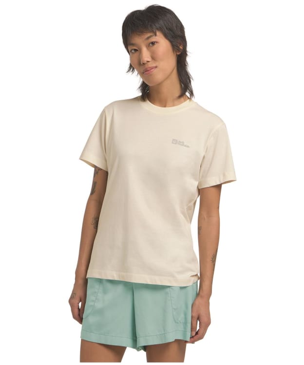 Women's Jack Wolfskin Essential T-Shirt - Cotton White