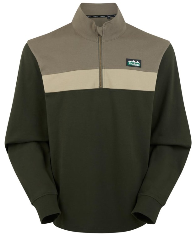 Ridgeline Backslider Rugby Top - Olive Multi Patchwork