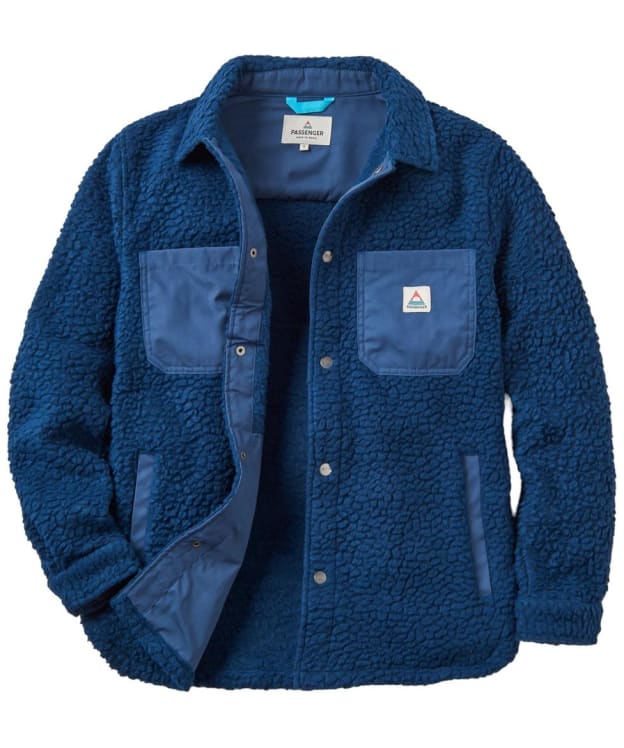 Women’s Passenger Clothing Rappel Recycled Sherpa Oversized Shirt - Dark Denim