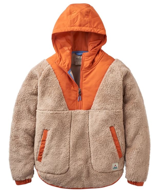 Women's Passenger Clothing Beaumont Recycled Sherpa Hooded Fleece - Simply Taupe