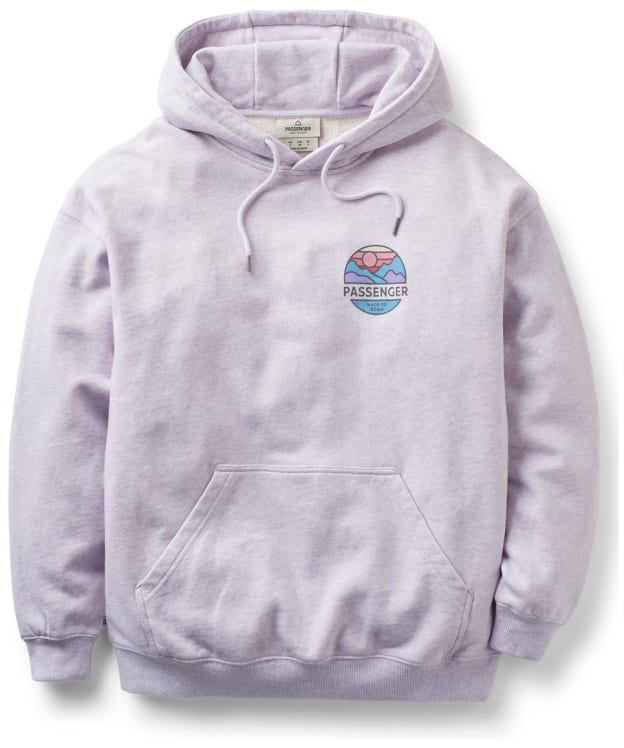 Women's Passenger Clothing Laidback Graphic Organic Hoodie - Lilac Mist Marl