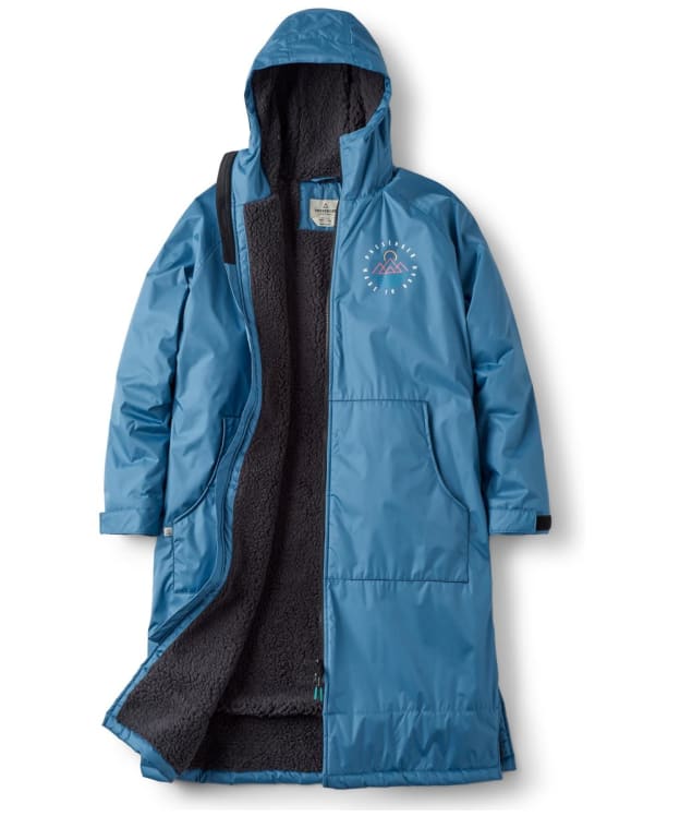 Passenger Clothing Escapism Recycled Sherpa Lined Changing Robe - Moonlight Blue