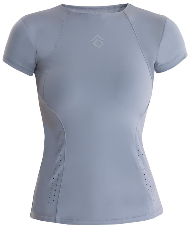 Women's Aztec Diamond Short Sleeve Tech Tee - Ash Blue