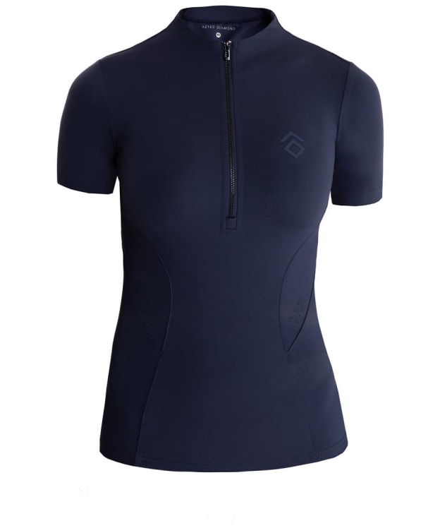 Women's Aztec Diamond Short Sleeve Base Layer - Navy