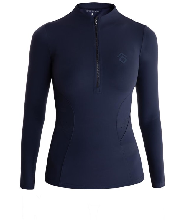 Women's Aztec Diamond Long Sleeve Base Layer - Navy