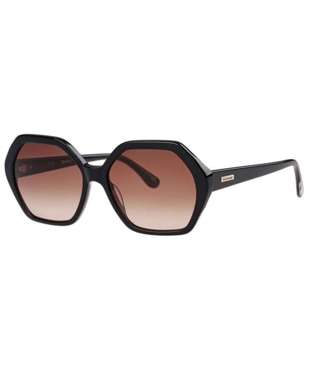 Barbour BA8118 Angular Acetate Sunglasses - Black / Fading Brown