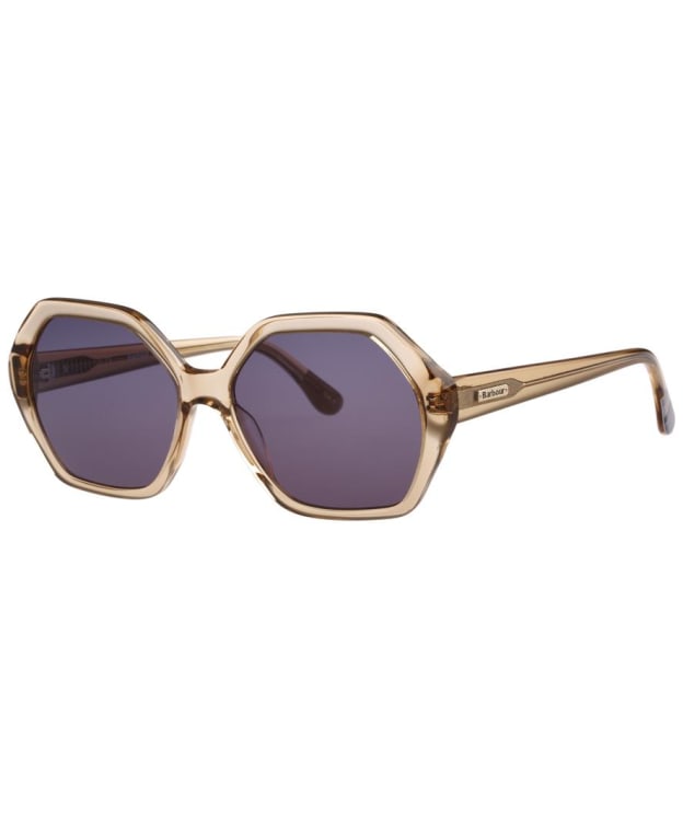 Barbour BA8118 Angular Acetate Sunglasses - Light Brown / Black