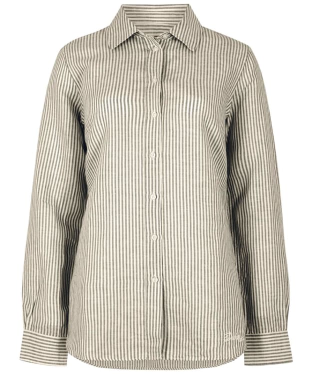 Women's Dubarry Butterfly Long Sleeve Linen Cotton Shirt - Khaki