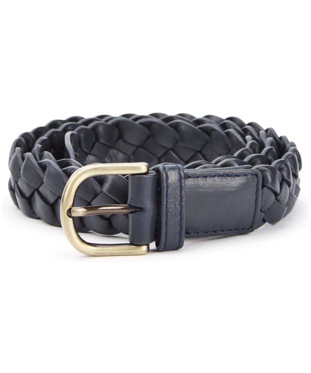 Women's Dubarry Belmore Braided Leather Belt - Navy