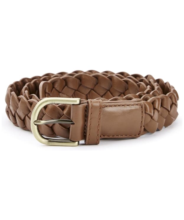 Women's Dubarry Belmore Braided Leather Belt - Caramel