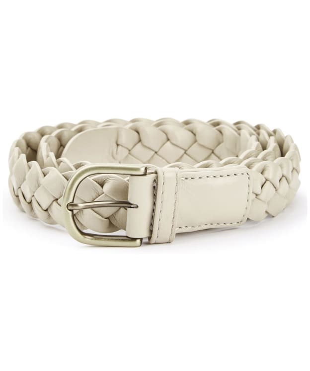 Women's Dubarry Belmore Braided Leather Belt - Oyster