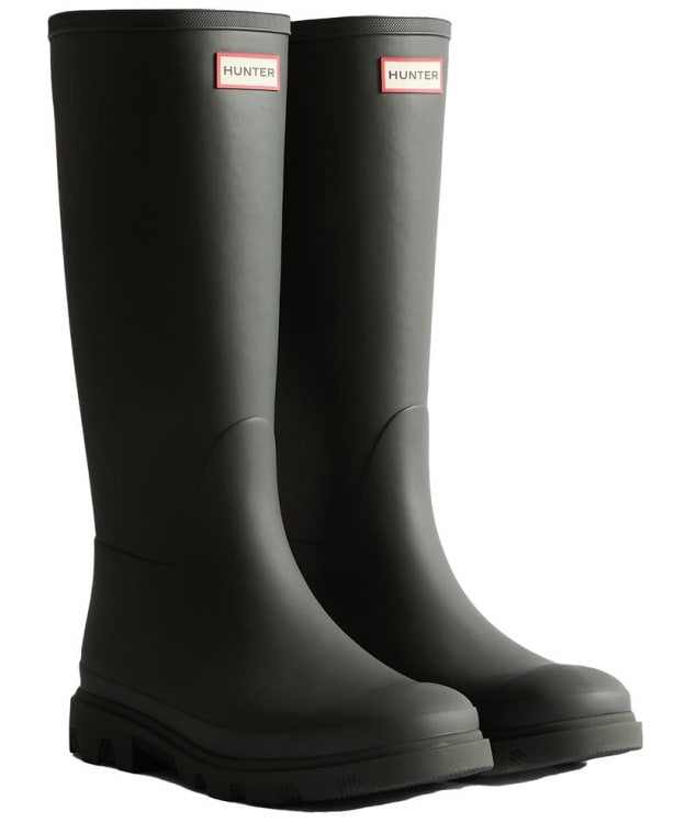 Men's Hunter Downpour Tall Wellington Boots - Dark Olive