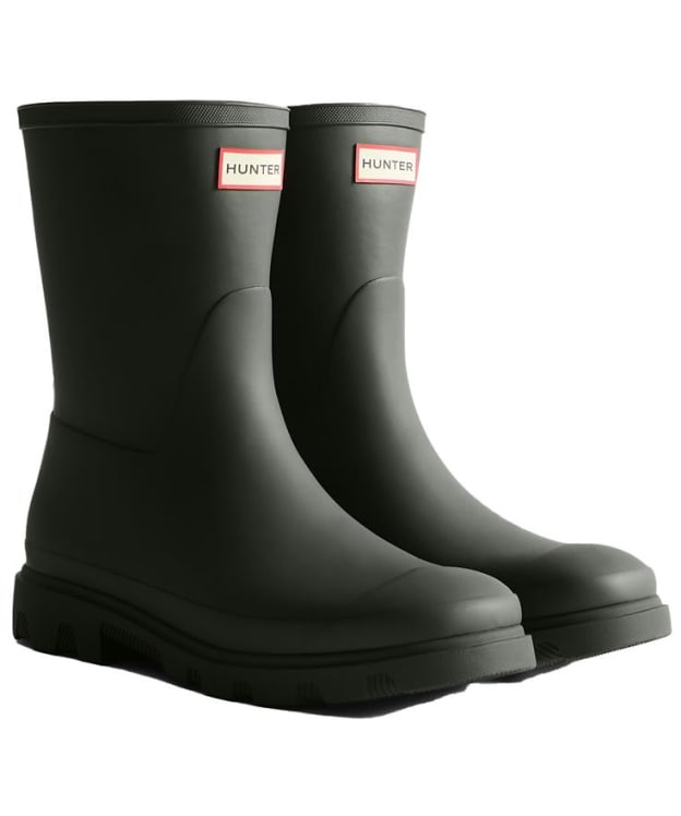 Men's Hunter Downpour Short Wellington Boots - Dark Olive