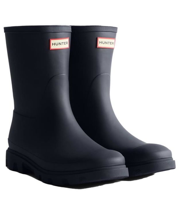 Men's Hunter Downpour Short Wellington Boots - Hunter Navy