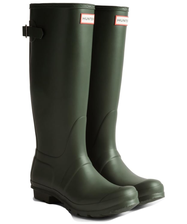 Women's Hunter Original Back Adjustable Fit Tall Wellington Boots - Dark Olive