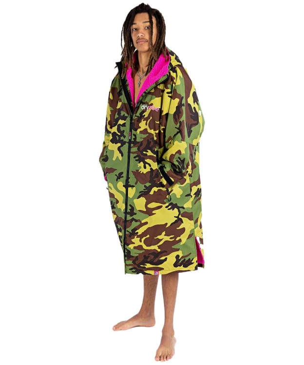 Dryrobe Advance Long Sleeve Changing Robe - Camouflage Pink