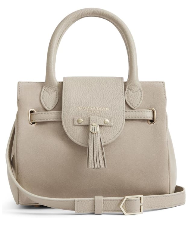 Women's Fairfax & Favor The Mini Windsor Suede Handbag - Stone