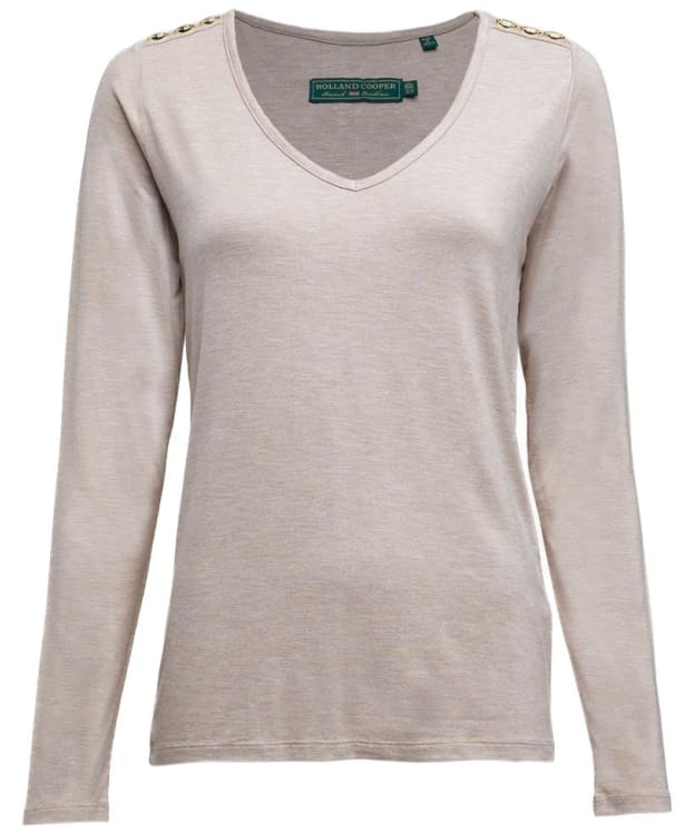 Women’s Holland Cooper Long Sleeve V-Neck T-Shirt - Oatmeal