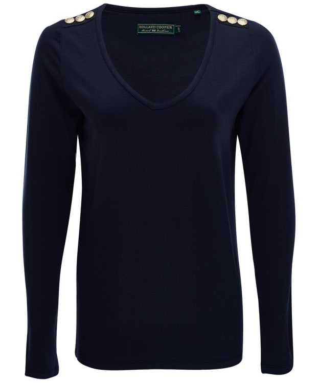 Women’s Holland Cooper Long Sleeve V-Neck T-Shirt - Ink Navy