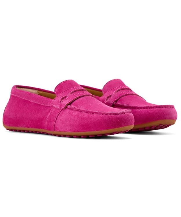 Women’s Ariat Selene Driving Moccasins - Hot Pink Suede