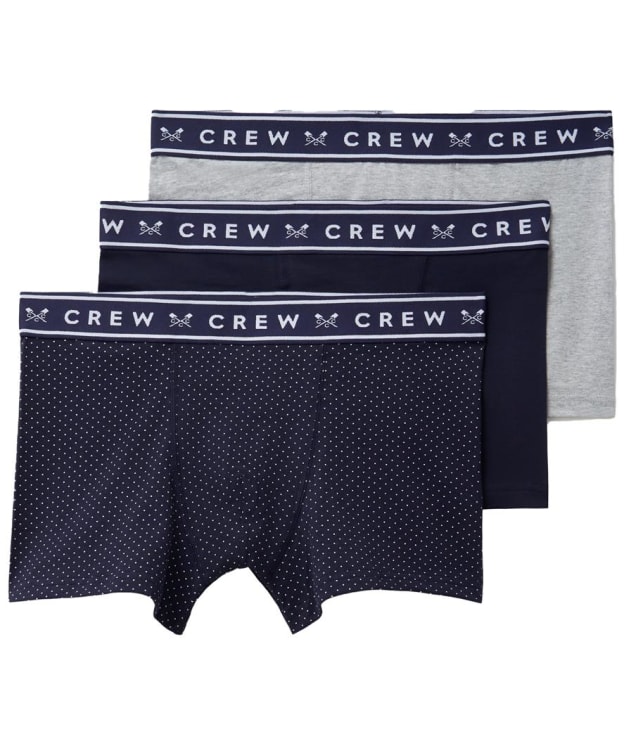 Men's Crew Clothing Boxer Brief - 3 Pack - Navy / Dot / Grey