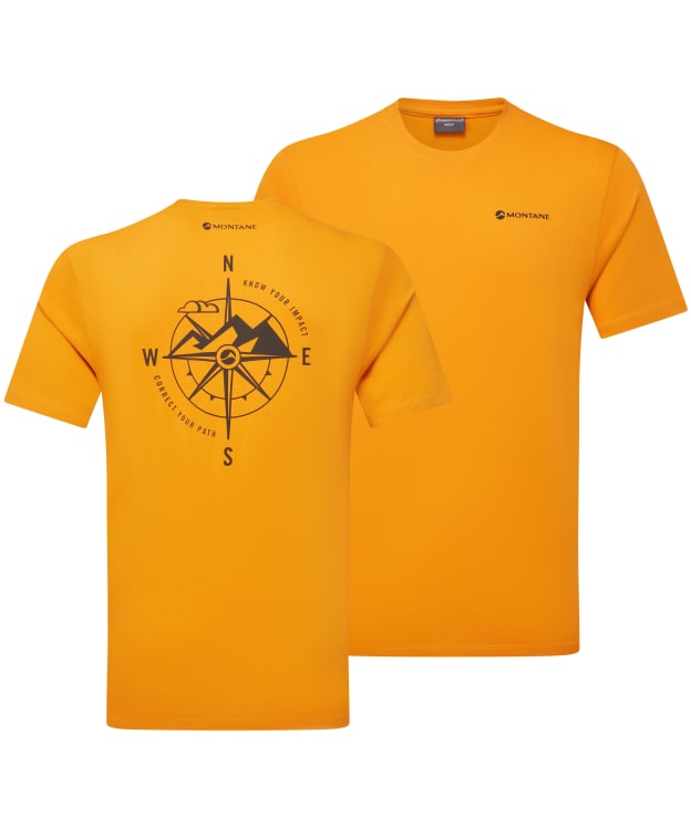 Men's Montane Impact Compass T-Shirt - Flame Orange