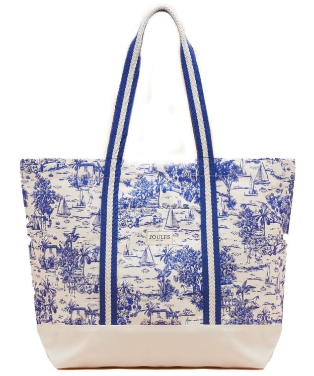 Women’s Joules Promenade Beach Bag - Blue Toile