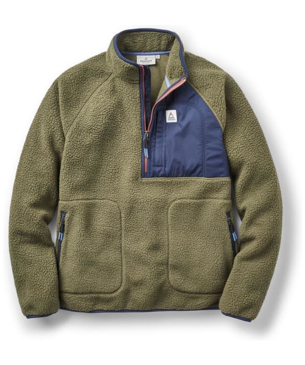 Men's Passenger Clothing Offgrid 2.0 1/2 Zip Recycled Sherpa Fleece - Khaki