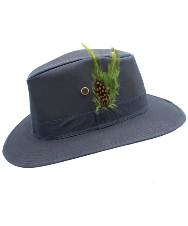 Heather Rambler Wax Cotton Trilby Hat - Deep Ocean Blue