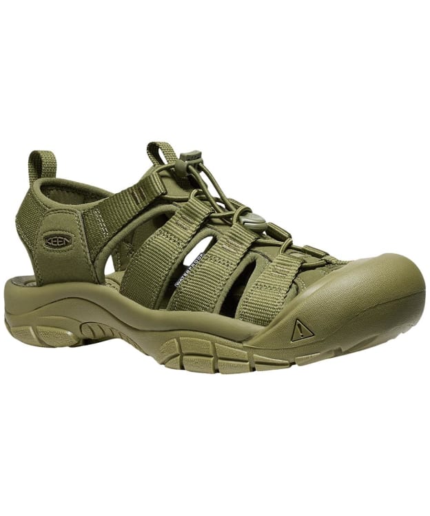 Men's KEEN Newport H2 Waterproof Leather Sandals - Monochrome / Olive Drab