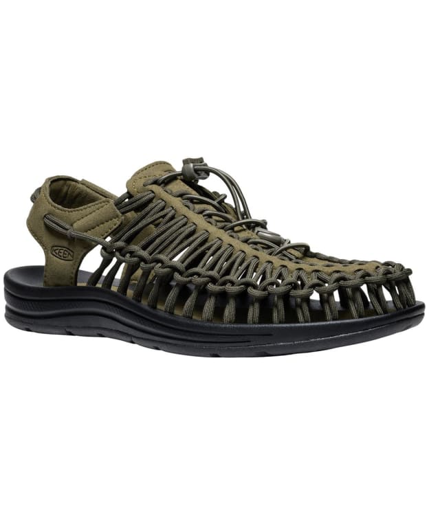 Men's KEEN Uneek Sandals - Dark Olive / Black