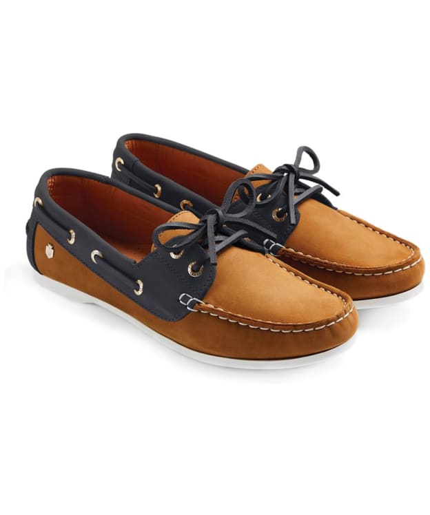 Women’s Fairfax & Favor Salcombe Deck Shoes - New Tan / Navy