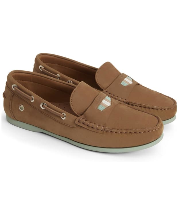 Women's Fairfax & Favor Boston Deck Shoe - Tan / Mint