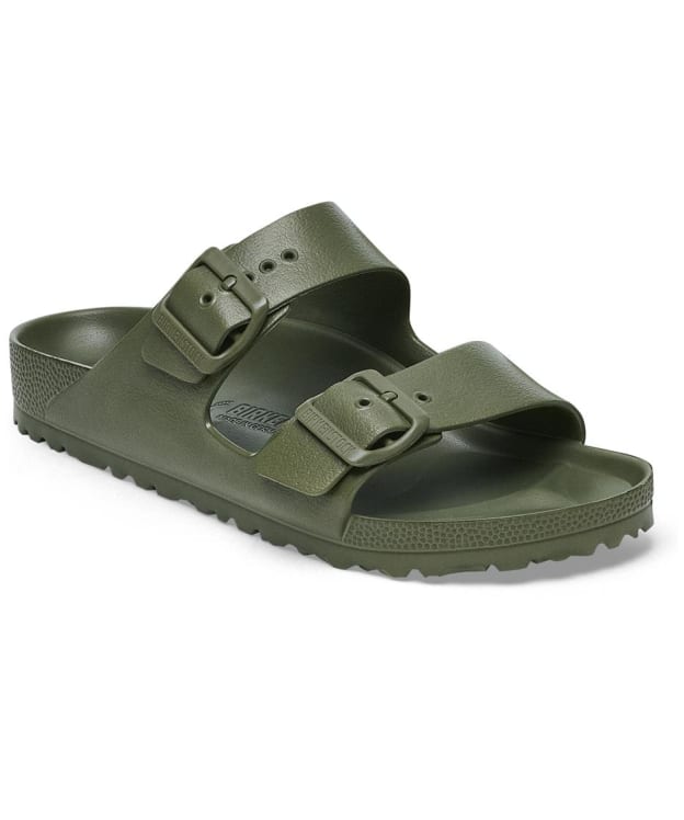 Men's Birkenstock Arizona Essential EVA Sandals - Regular Footbed - Adjustable Fit - Khaki