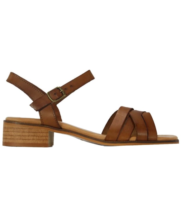 Women's Penelope Chilvers Heeled Shepherdess Leather Sandals - Tan