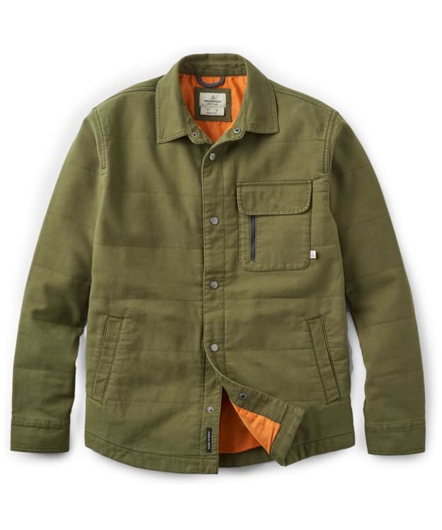 Men's Passenger Clothing Taranaki Canvas Quilted Overshirt - Khaki