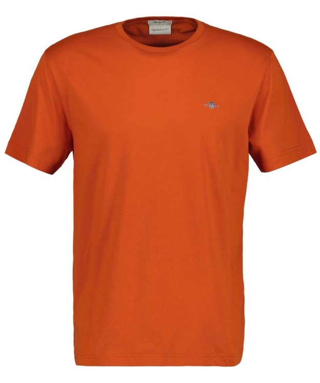 Men's GANT Regular Shield Short Sleeve Cotton T-Shirt - Deep Orange