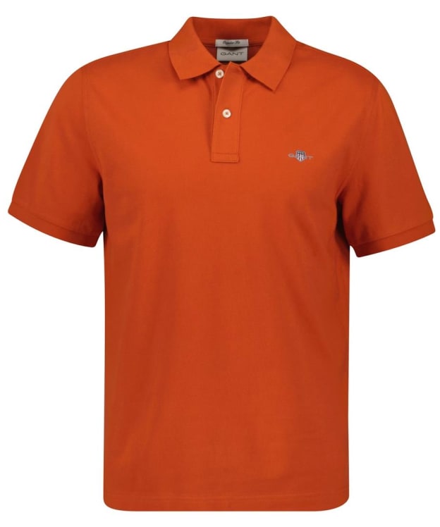 Men's GANT Original Pique Rugger Cotton Polo Shirt - Deep Orange