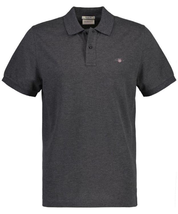 Men's GANT Original Pique Rugger Cotton Polo Shirt - Antracite Melange